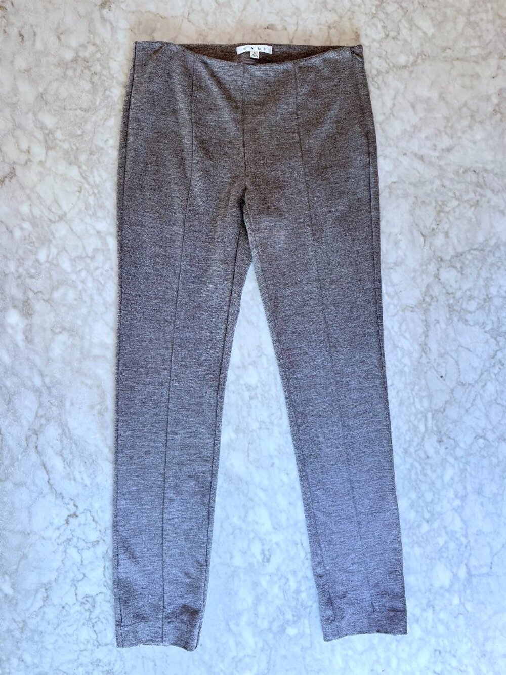 Cabi Womens Gray Mid-Rise Newport Slim Leg Ponte Pants (Style #814) Size 4